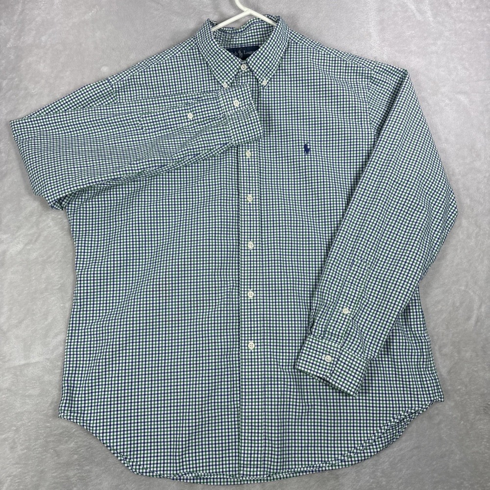 Ralph Lauren Men's XL Classic Fit Button Down Long Sleeve Gingham Cotton